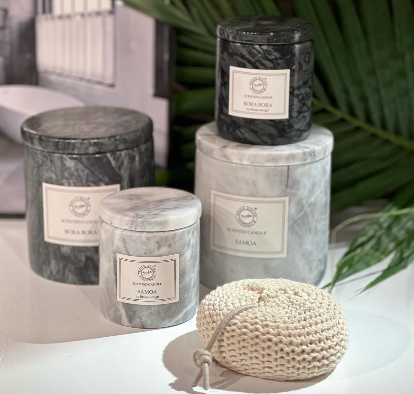 Bruka design Duftlys Marmor Large - Bora Bora