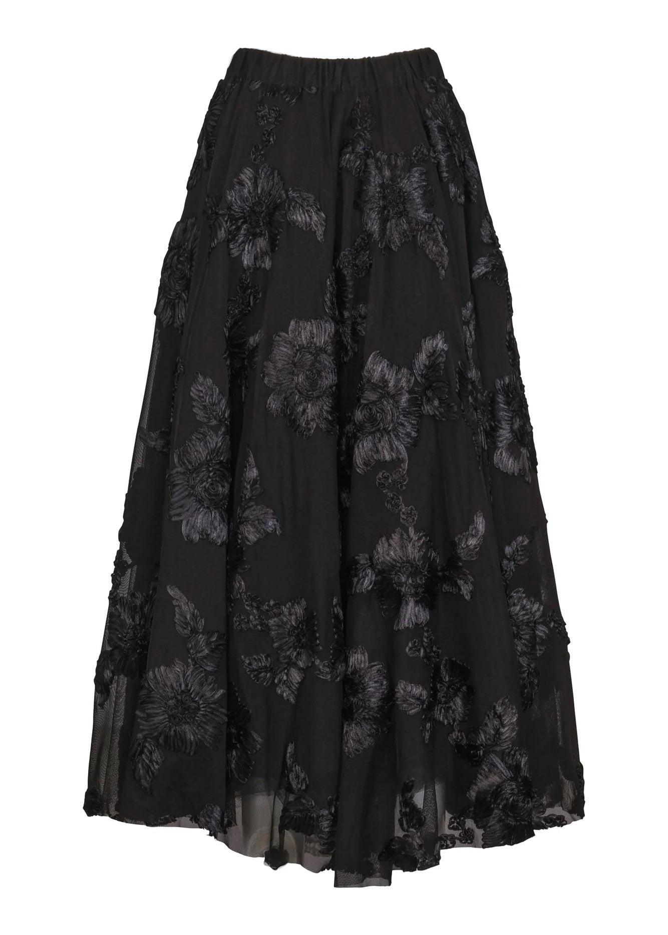 Haust langt Tulle skjørt - svart