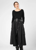 Olars Ulla Bodega Linen Skjørt/Bukser - Svart