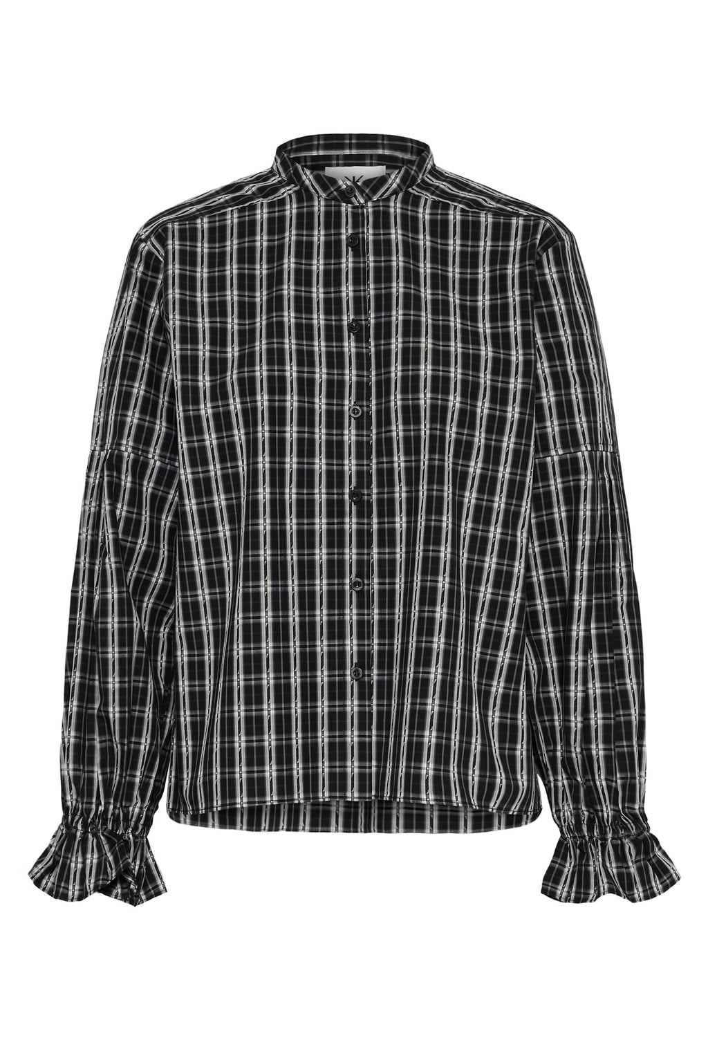 Karen by Simonsen Destiny Bluse - Sort/Grå Rutet