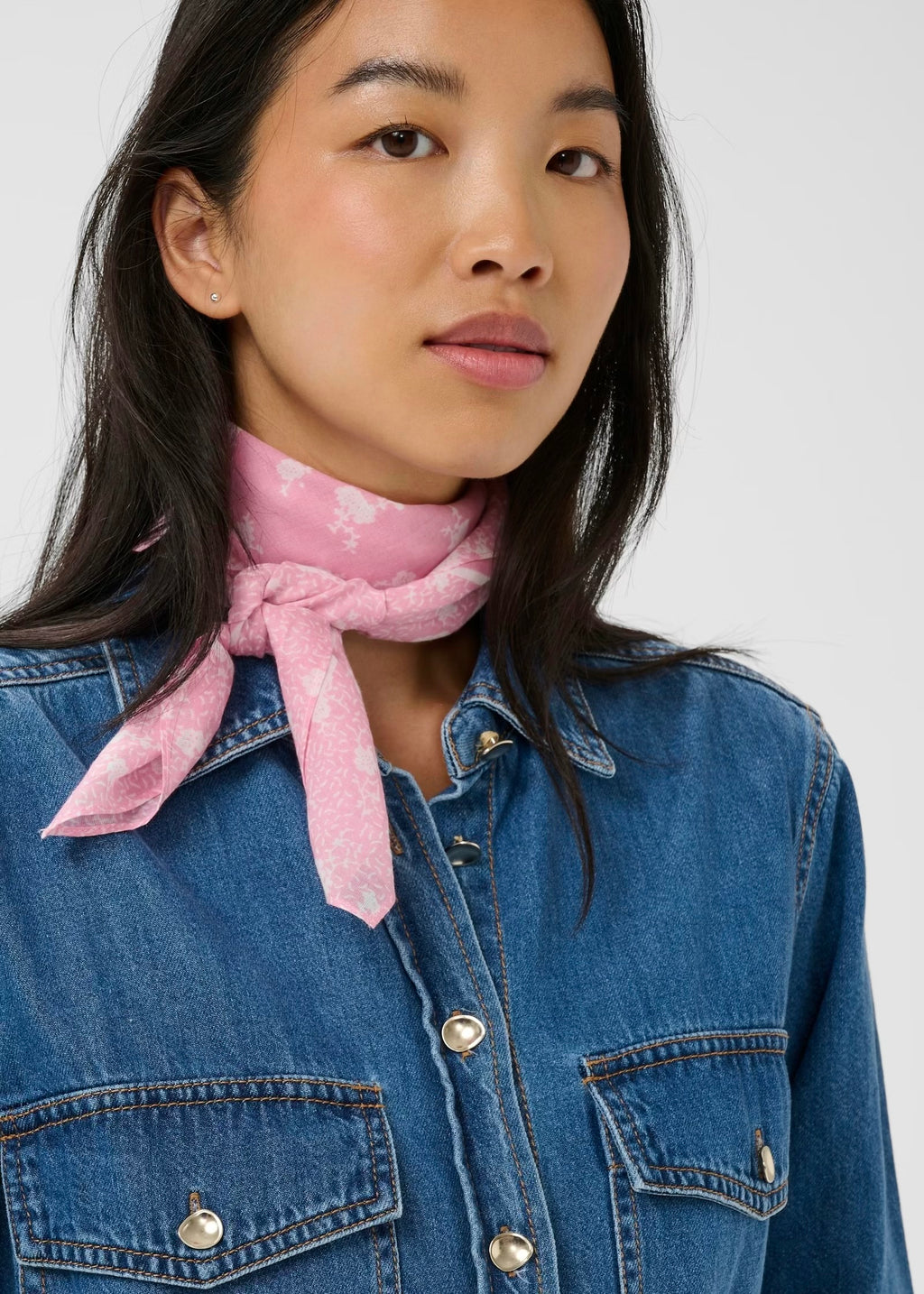 Part Two Phi Skjerf - Rosa/Hvit