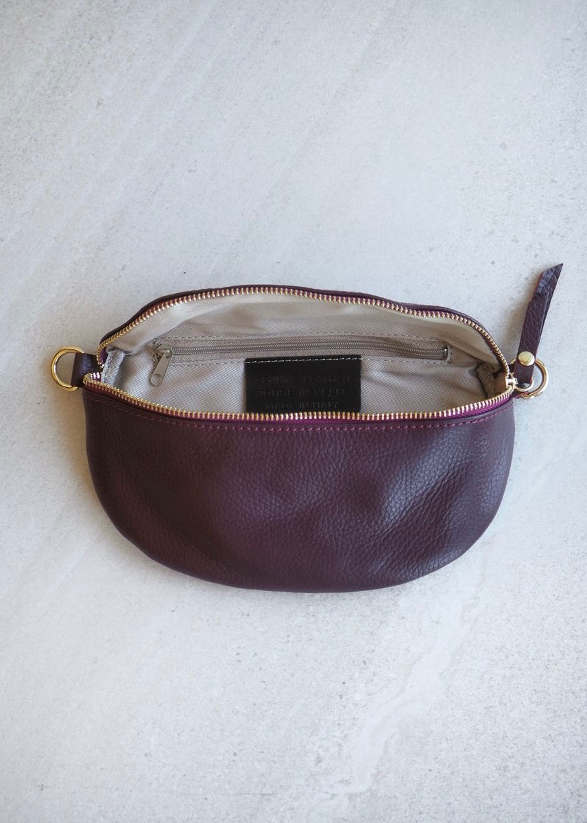 7Days Bumbag i skinn - Bordeaux