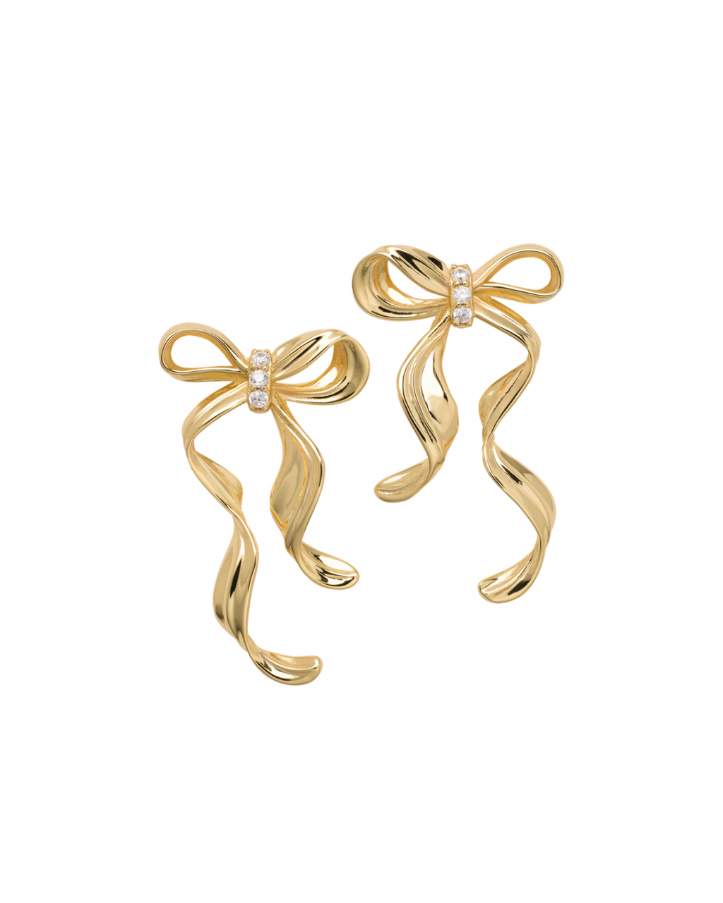 Sløyfe Øredobber Gull - Margosha