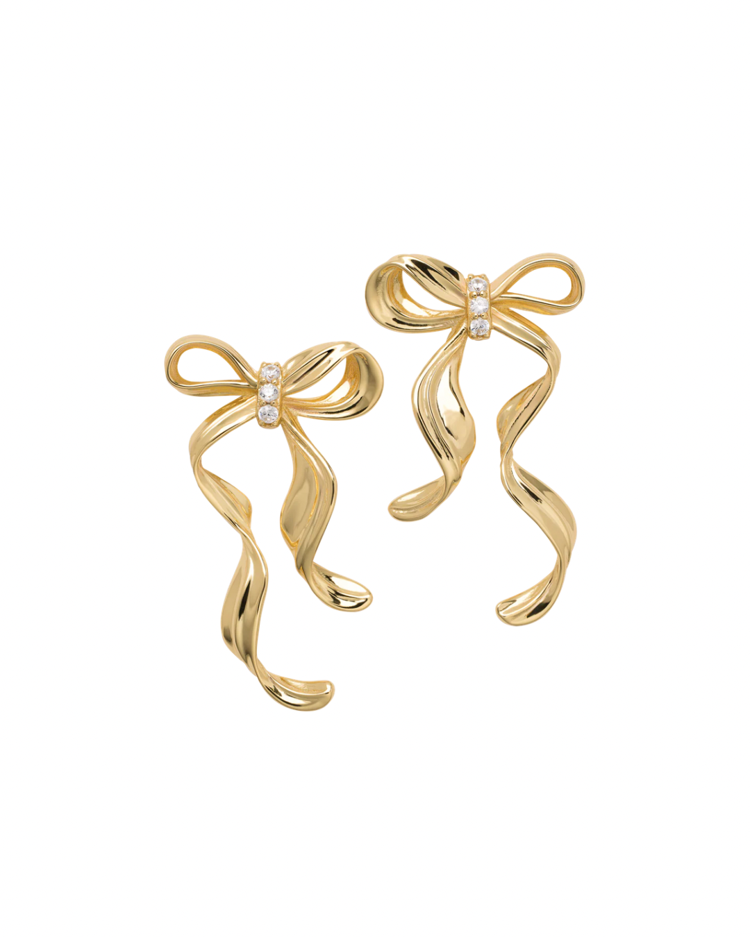 Sløyfe Øredobber Gull - Margosha