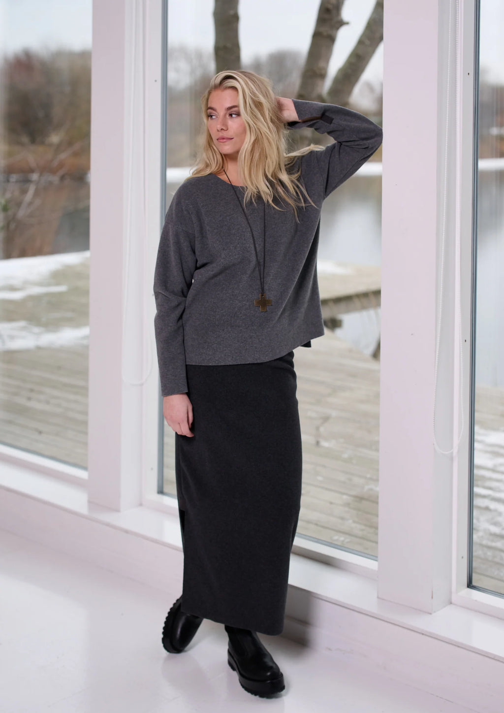 HSCPH Fleece Skjørt - Gråsort