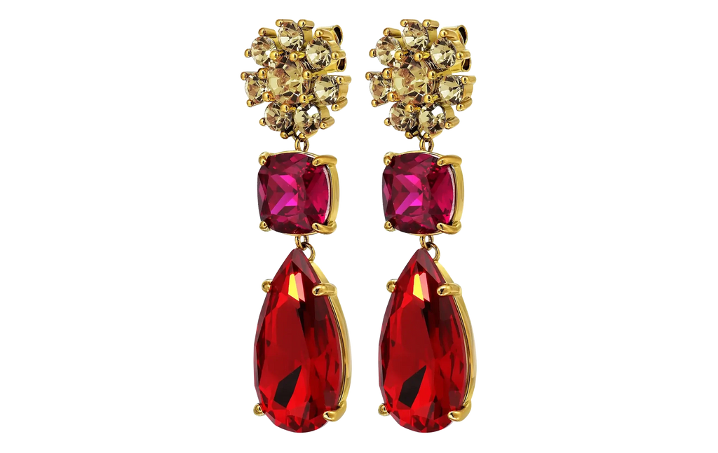 Dyrberg/Kern  Misia øredobber - Rød/Rosa