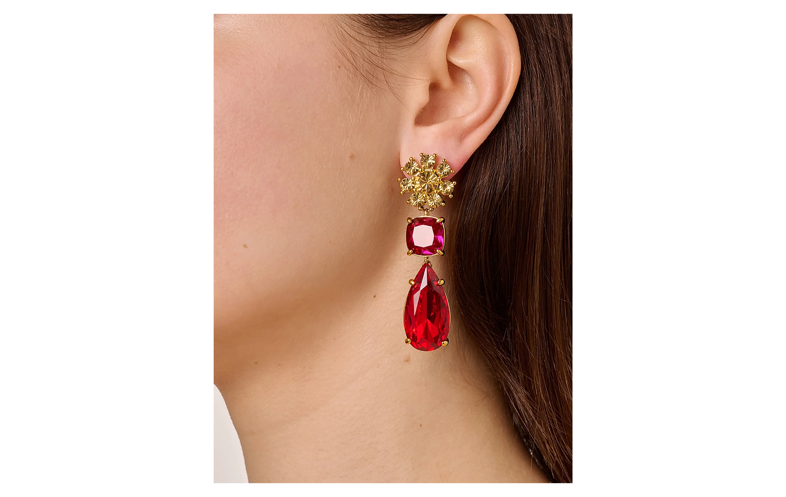 Dyrberg/Kern  Misia øredobber - Rød/Rosa