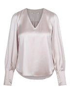 Haust Satengbluse V-hals