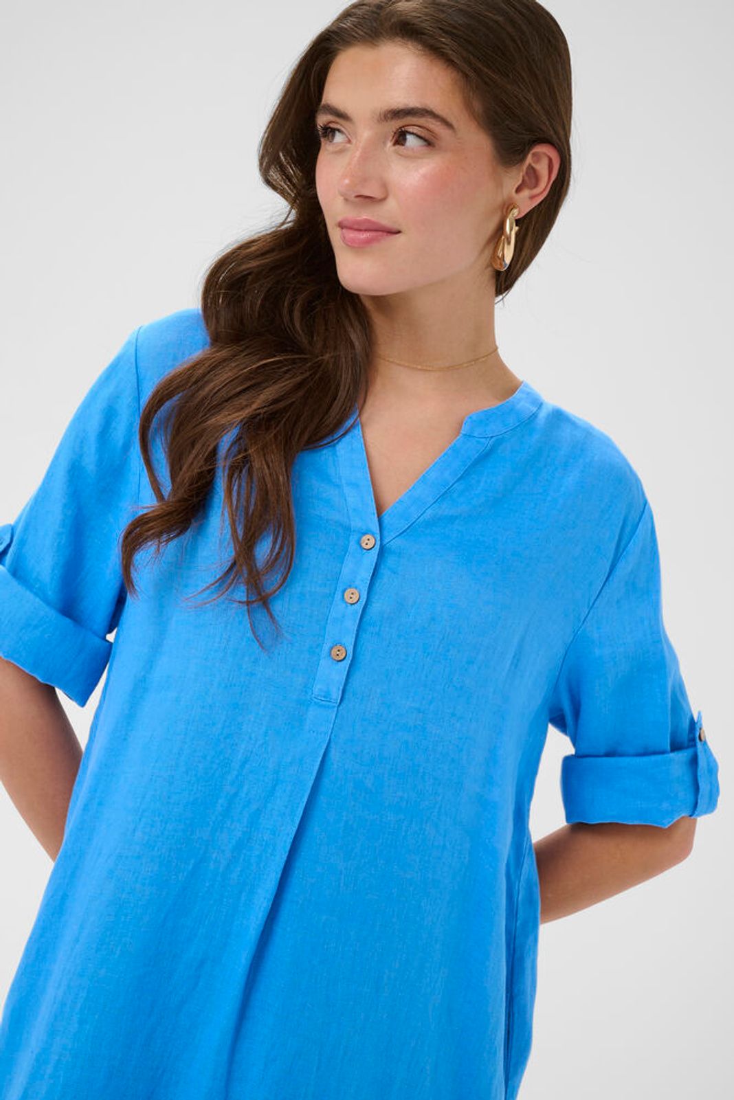 Bellis Caftan Linen Dress