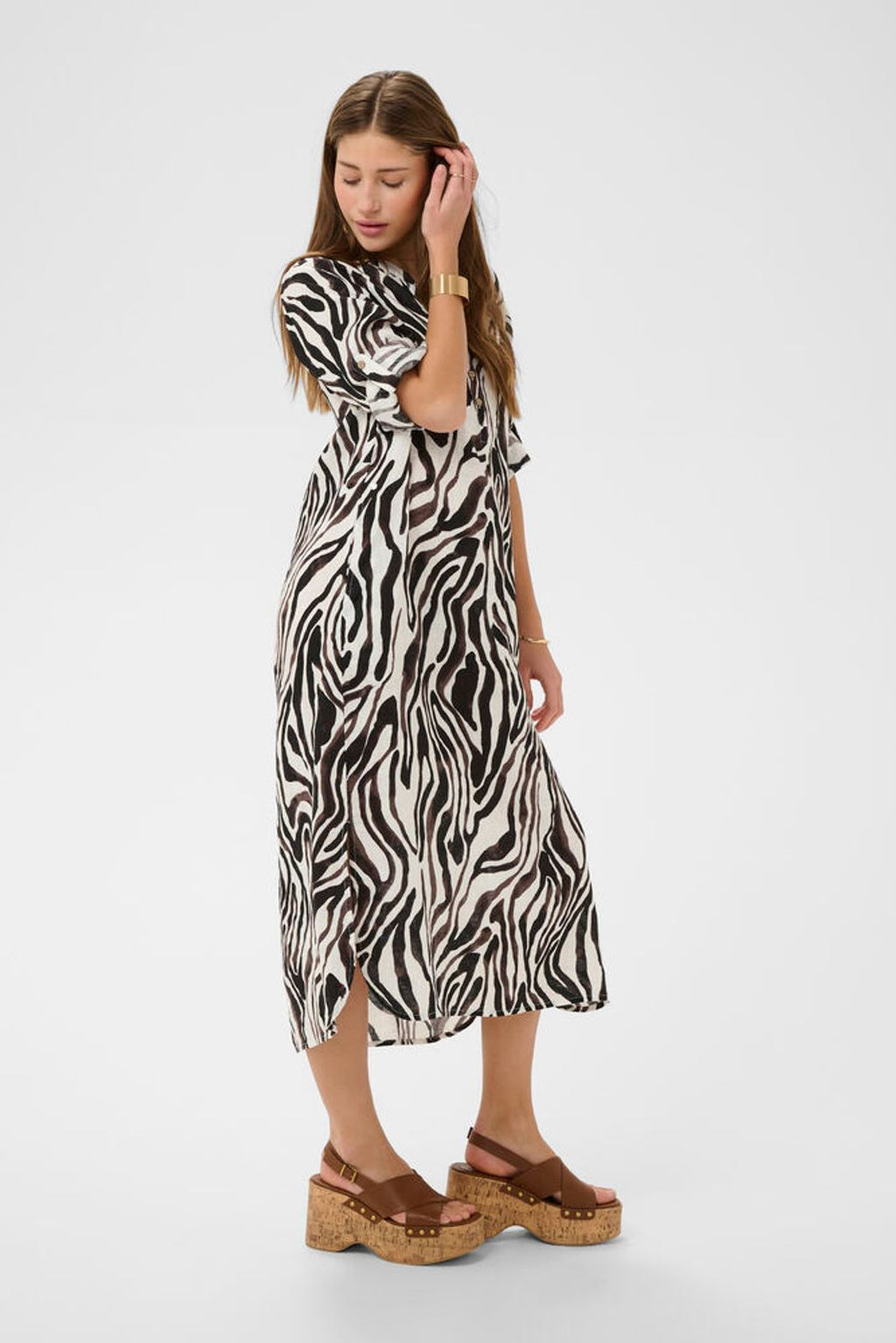 Bellis Caftan Linen Dress