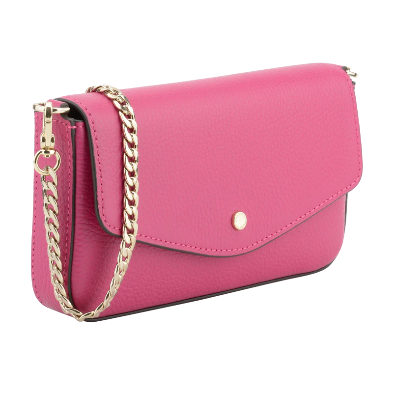 Pourchet Cowhide Skinnclutch - Rosa