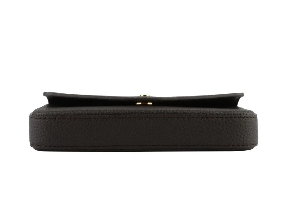 Pourchet Cowhide Skinnclutch - Brun