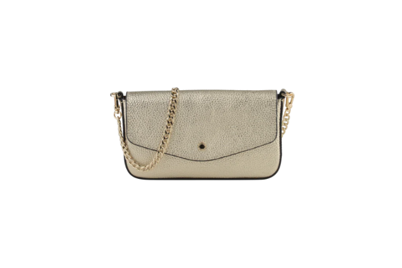Pourchet Cowhide Skinnclutch - Gull