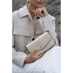 Pourchet Cowhide Skinnclutch - Gull