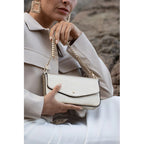 Pourchet Cowhide Skinnclutch - Gull