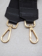 7Days Veskestropp Svart med Skinndetaljer