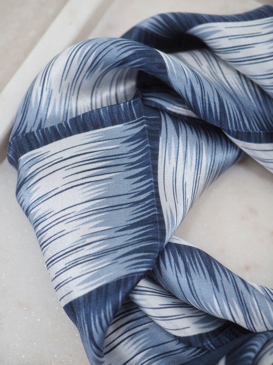 7 Days Silk Scarf Mini Dark Blue