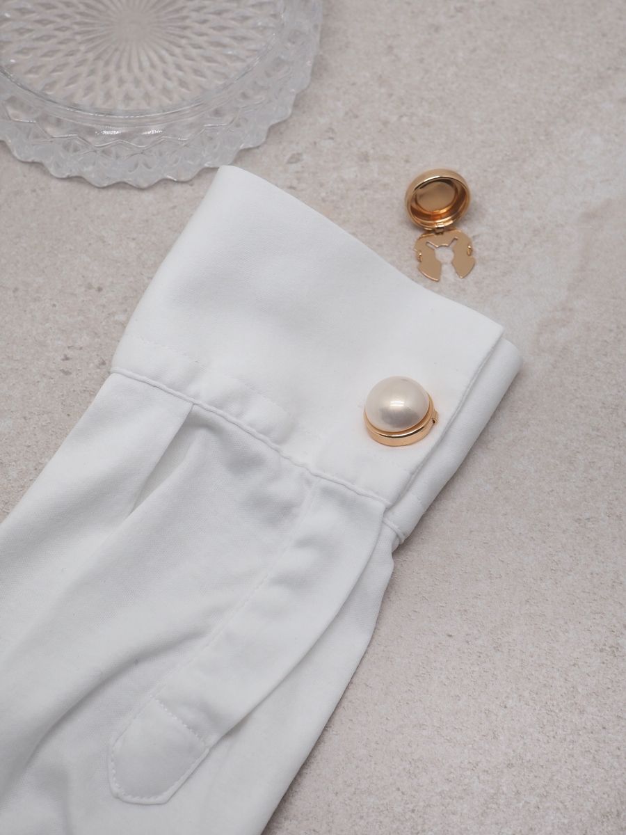 Button ornament Classic Pearl 1 pc